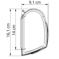 Markise TO 5200, 3,75 x 2,5 m, Gehäuse anthrazit, Mystic-Grau