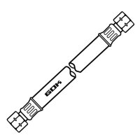 Mitteldruck-Schlauchleitung 400 mm 2 x links