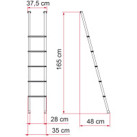 Alu-Leiter Hochbetten DeLuxe 5B