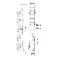 Außenleiter Deluxe 8 klappbar 46 x 247 cm