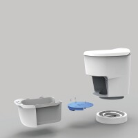Toilette Clesana mit Rund-Sockel C1 mit Rund-Sockel
