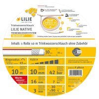 10m Rolle Trinkwasserschlauch LILIE native Warmwasser...