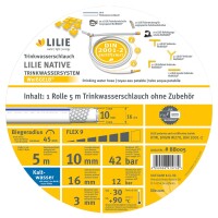5m Rolle Trinkwasserschlauch LILIE native Kaltwasser 10x16mm