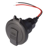 Power USB-C/A Doppelsteckdose mit Schutzdeckel IP 54