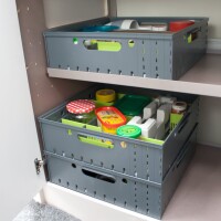 STAUTOWER 3er Set Stapelbare Stauboxen