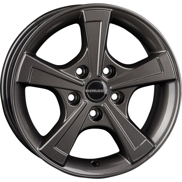 Aluminiumfelge Borbet CWT, mistral anthracite glossy, 15" für Anhänger
