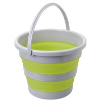 Faltbarer Eimer Drum, grau / grün, 15 Liter