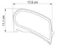 Markise TO 9200, 4 x 3 m, Gehäuse eloxiert, Saphir-Blau