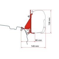 Kit Combi Rail Bracket - Brandrup Markisenadapter F45
