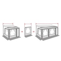 Frontwanderweiterung Privacy Room CS 130 cm