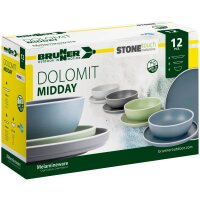 Geschirrset Midday Dolomit 12-teilig