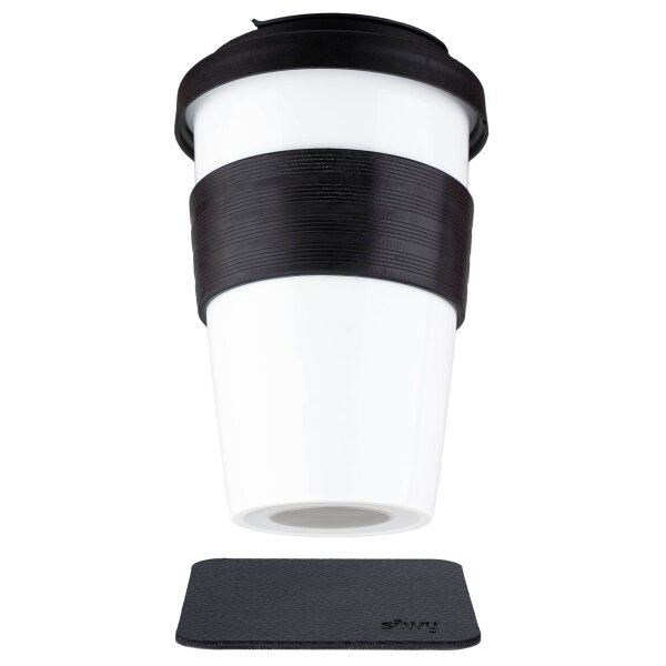 Porzellan-Kaffeebecher TO-GO-CUP 350 ml, 2er-Set