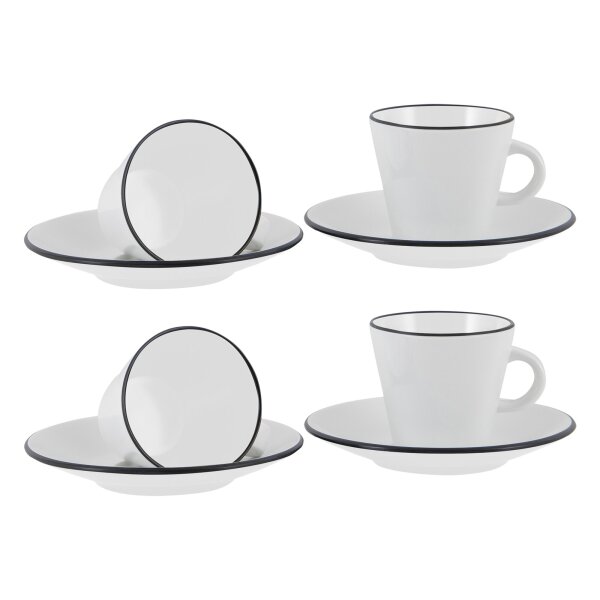 Geschirrserie Linea Line Espresso Set 4-teilig