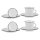 Geschirrserie Linea Line Espresso Set 4-teilig