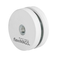 Magnet rund flexiMAGS flexiMAG-31, 4er Set weiß
