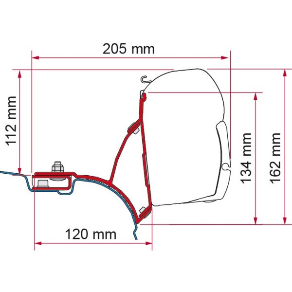 Kit VW T5/T6 Multivan Transporter Deep Black für Markise F45
