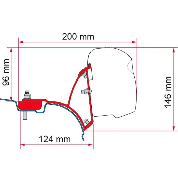 Kit VW T5/T6 Multivan Transporter Deep Black für Markise F43