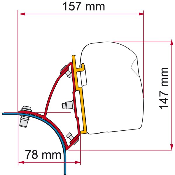 Kit VW T5/T6 Aufstelldach Deep Black für Markise F43