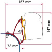 Kit VW T5/T6 Aufstelldach Deep Black für Markise F43
