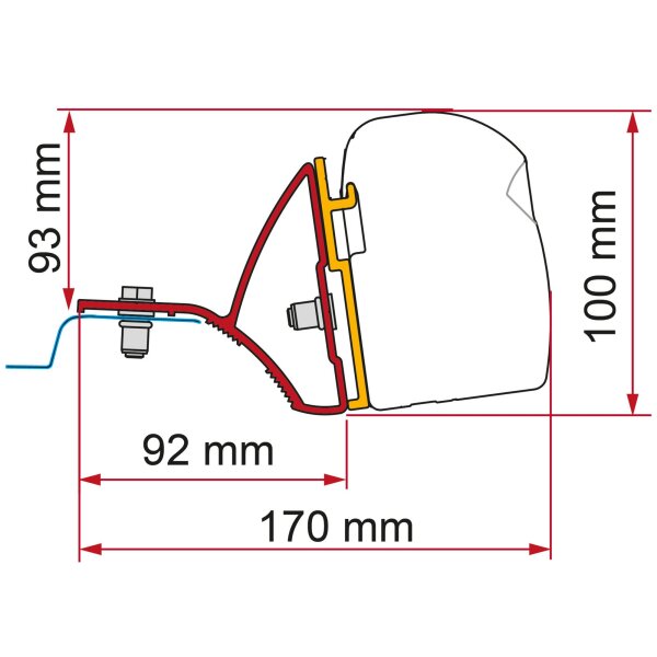 Kit Renault Trafic Deep Black Markisenadapter für F43