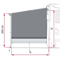 Fiamma Seitenwand Side Block 240 cm, Caravanstore XL