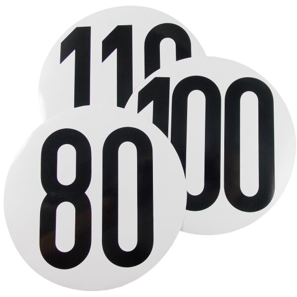 Geschwindigkeitsbegrenzungsschilder 80/100/110 km/h