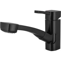 Einhebelmischer Capri mit Dusche Piccina schwarz matt