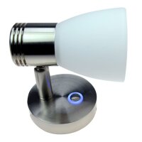 Aufbau-Leseleuchte Leseleuchte 3000K, mit Echtglas