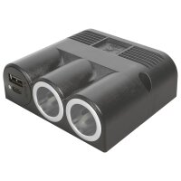 PROCAR Aufbau-Dreifachsteckdose 1x USB-C/A, 2x Steckdose...