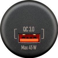 Single Einbaucharger USB-A 45 Watt