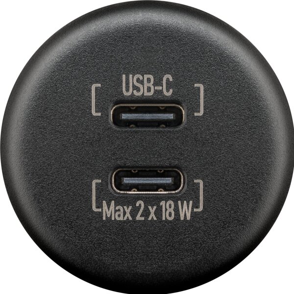 Dualer Einbaucharger USB-C 2 x 18 Watt