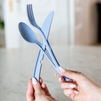 Besteckset KLIKK 3-tlg., blau