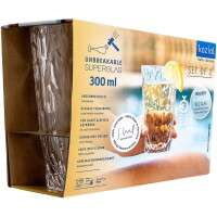 Glasserie Koziol Superglas CLUB Trinkglas 300 ml, 2er-Set