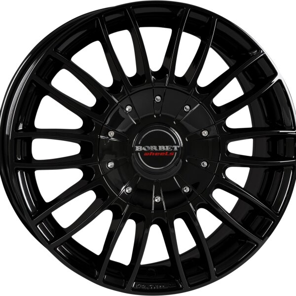 Aluminiumfelge Borbet CW3, black glossy, 18" für Fiat Ducato mit Heavy-Chassis ab Bj. 2006/07