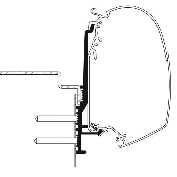 Adapter für Knaus Tourer CUV 500 zu TO Serie 5, Länge 3 m