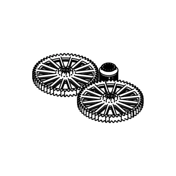 Satz Zahnräder und Achse für Motor Thule Slide-Out G2