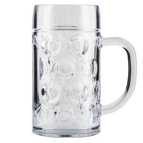 Premium-Campinggläser aus PC/SAN - glasklar, Bierkrug, 500 ml