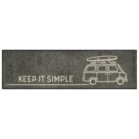 Fußmatte Keep it Simple, 120 x 35 cm grau, wash+dry...
