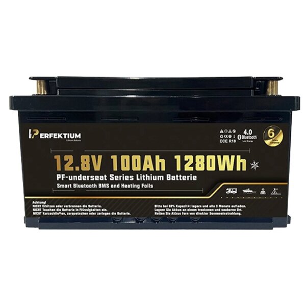 Lithium Batterie PF-Underseat-12 mit Heizung, 100 Ah