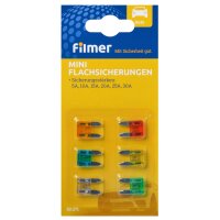 Flachsicherungen Mini 6-teilig; 5/10/15/20/25/30 A 11 x 3...