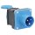 Adapterstecker CEE-Stecker - Standard Frankreich, schwarz/blau,