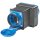 Adapterstecker CEE-Stecker + Schuko-Kupplung schwarz/blau