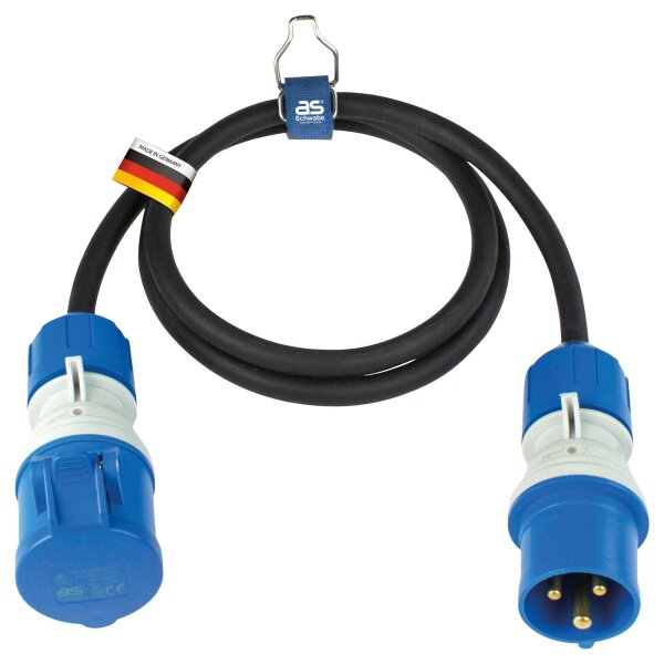 CEE-Verlängerung, 1,5 m schwarz