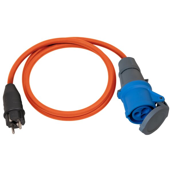 Adapterkabel Schuko -> CEE Schuko-Stecker, CEE-Kupplung, LED Spannungsanzeige
