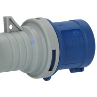 Adapterkabel Schuko -> CEE Schuko-Stecker, CEE-Kupplung, LED Spannungsanzeige