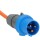 Verlängerungskabel Camping CEE-CEE/Schuko, 25 m orange Winkelkupplung + LED Spannungsanzeige