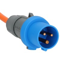 CEE-Verlängerung, 10 m orange H07RN-F 3G2,5 orange + LED Spannungsanzeige