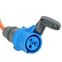 CEE-Verlängerung, 10 m orange H07RN-F 3G2,5 orange + LED Spannungsanzeige