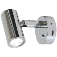 Aufbauspot Mini Tube D4, Power LED, mit Schalter, chrom
