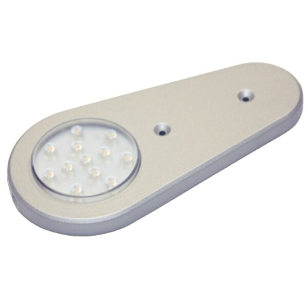 Schrankleuchte silber, IP 20, warm weiß, 12 V/1,8 W, 140 Lm